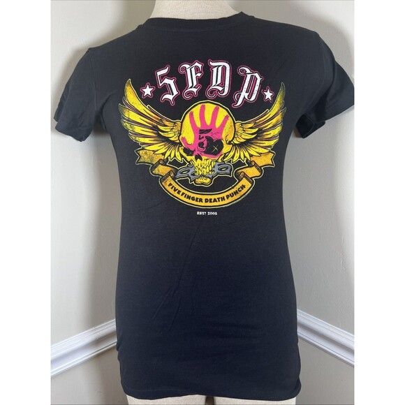 Five Finger Death‎ Punch & Volbeat 2014 Fall Co-Headling Tour T-Shirt (Large) - Picture 2 of 5